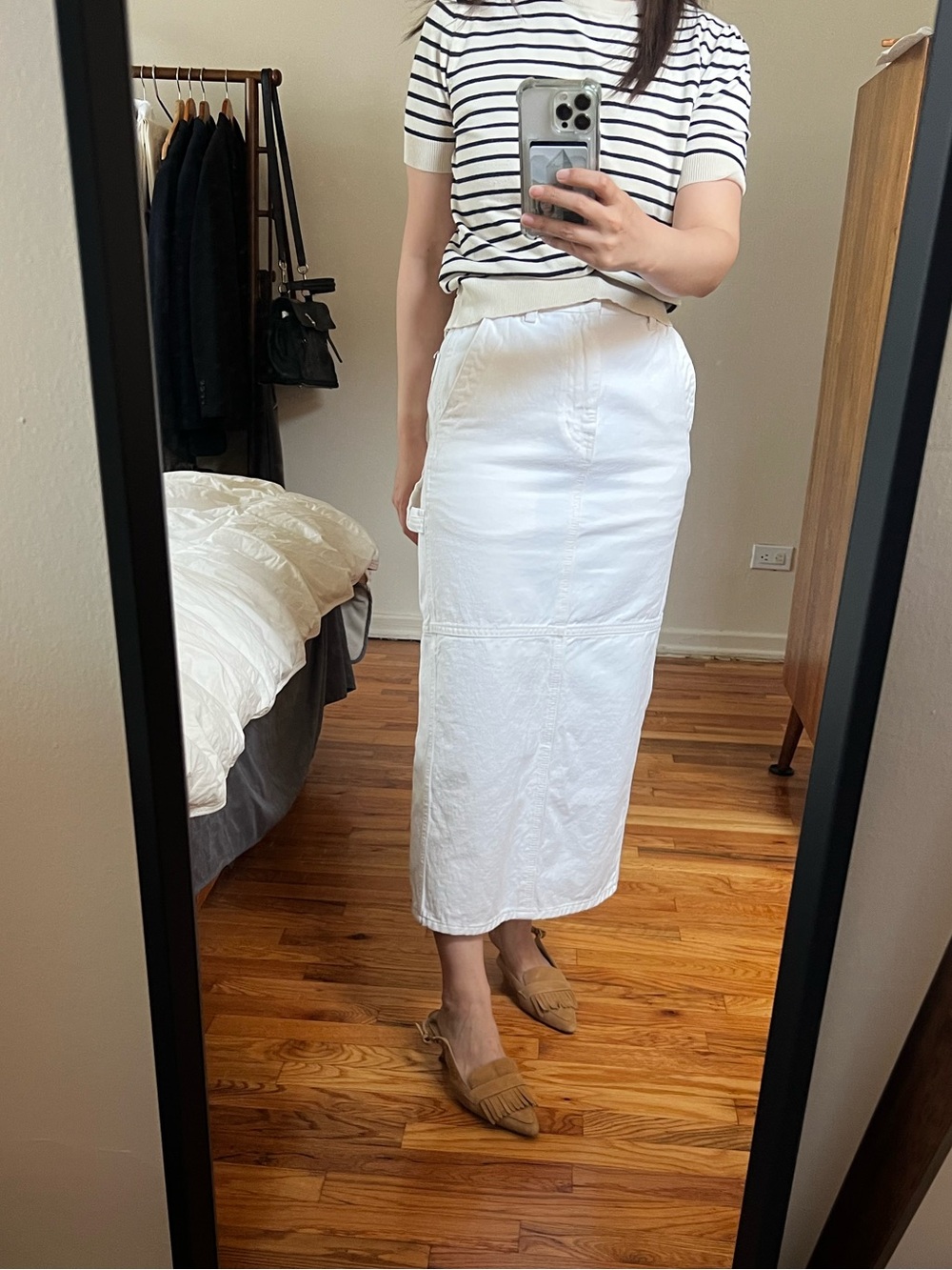 Madewell White Denim Skirts